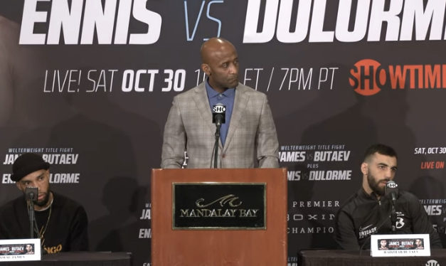 KONFERENCJA PRASOWA PRZED GALĄ W LAS VEGAS: JAMES VS BUTAEV, ENNIS VS DULORME
