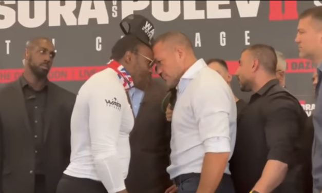 DERECK CHISORA I KUBRAT PULEV PO KONFERENCJI PRASOWEJ PRZED GALĄ W LONDYNIE