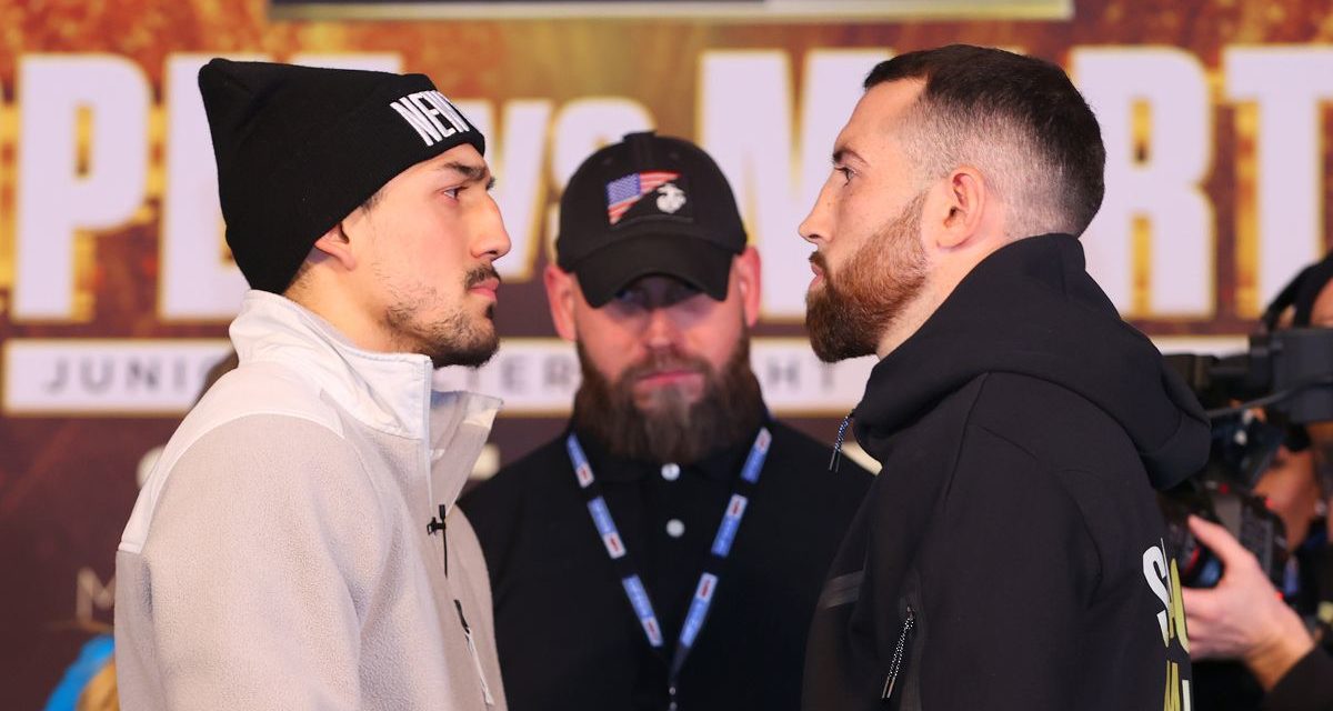 TEOFIMO LOPEZ I SANDOR MARTIN NA KONFERENCJI PRASOWEJ. DAMIAN KNYBA NA KARCIE WALK