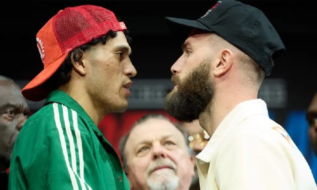 CALEB PLANT I DAVID BENAVIDEZ NA KONFERENCJI PRASOWEJ PRZED SOBOTNIĄ BATALIĄ