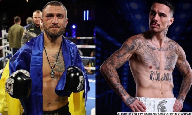 KAMBOSOS I LOMACHENKO PODCZAS KONFERENCJI PRASOWEJ, PROMUJĄCEJ ICH MAJOWĄ WALKĘ